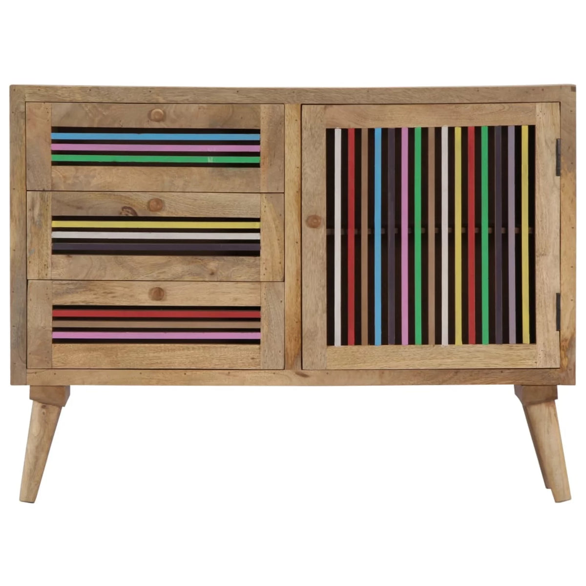 Mango Wood Sideboard with 3 Drawers and 1 Door Q82851