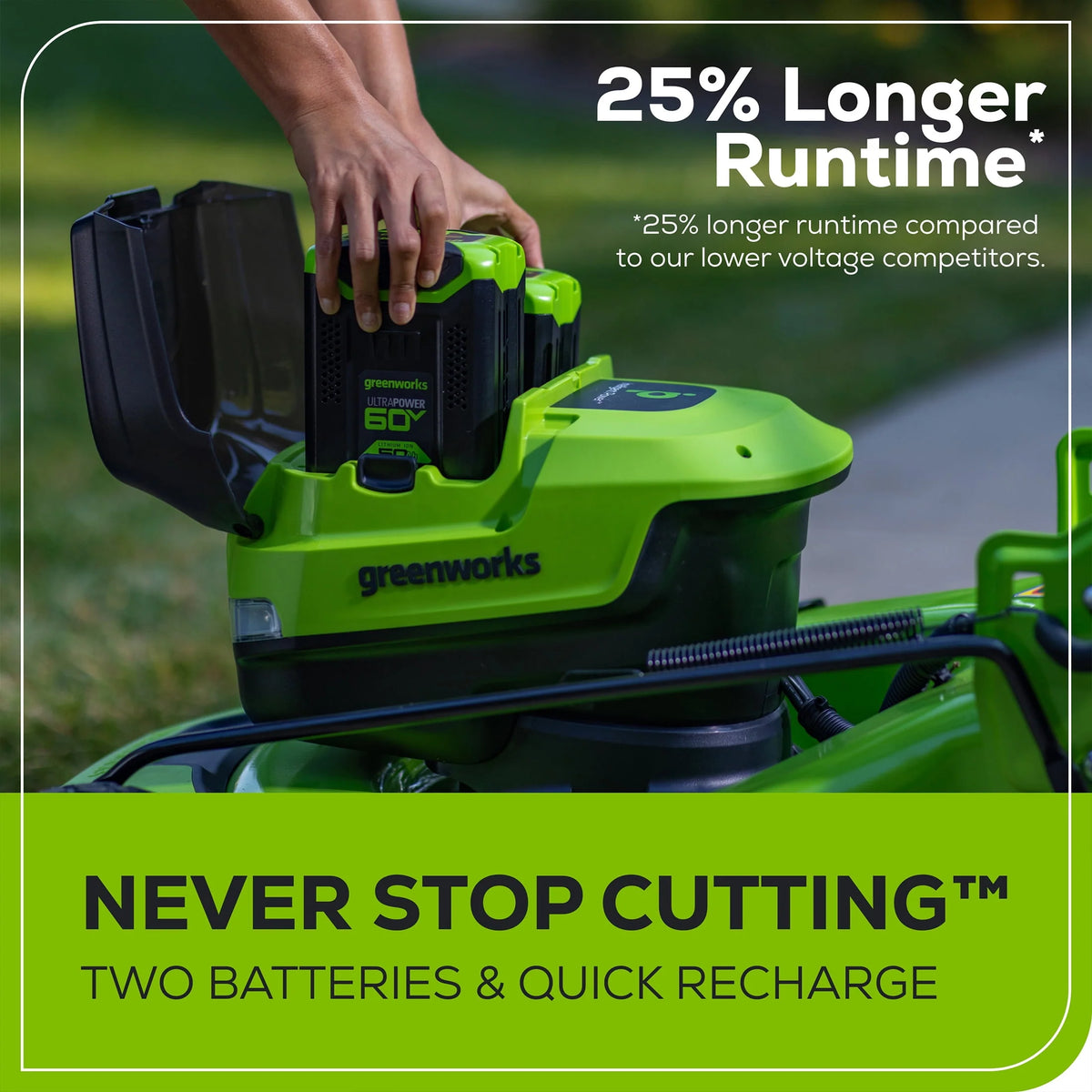 60V 21” Self-Propelled Lawn Mower with 5.0 Ah Batteries & Rapid Charger Y685262