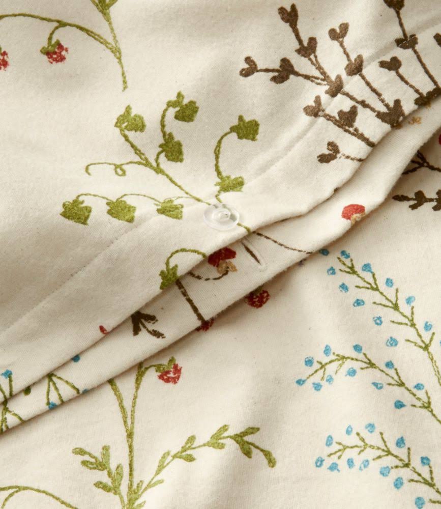 King Size Botanical Floral Flannel Comforter Cover F638