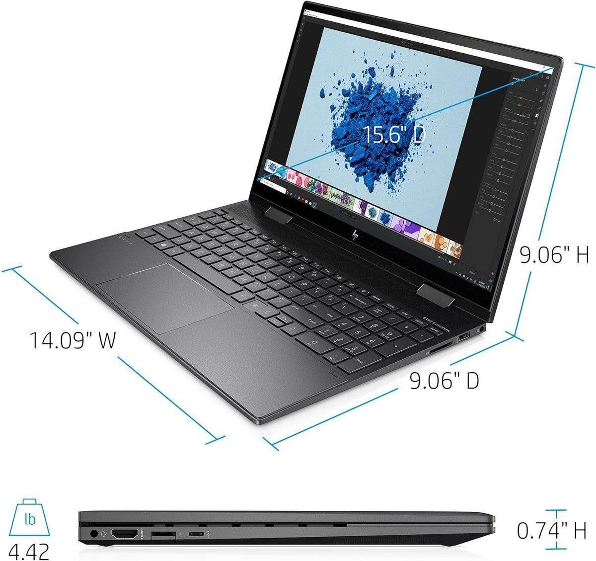 15.6 Touchscreen 2-in-1 FHD IPS Laptop, AMD Ryzen 7 5700U, 12GB RAM, 512GB PCIe SSD R480264