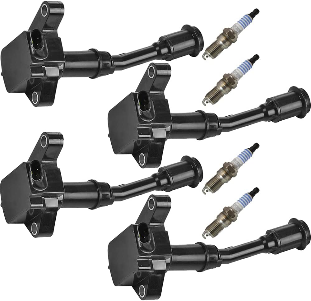 4pcs Ignition Coil Pack and Spark Plug For Ford Escape Fusion 1.5L L4 2014 2015 2016 2017 Z86608