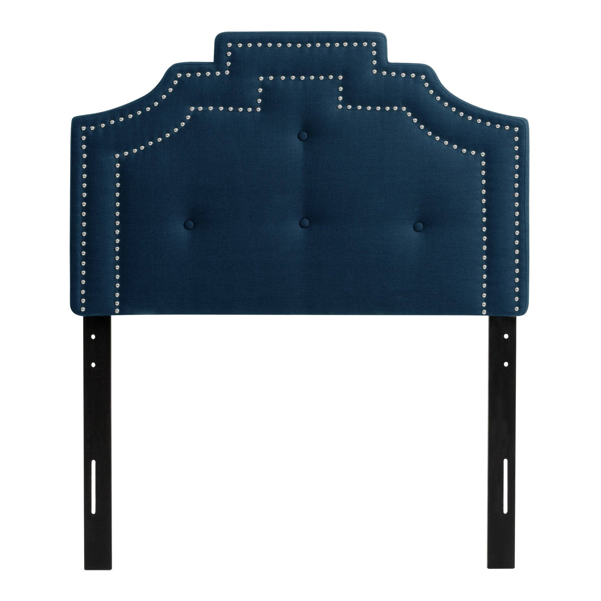 Navy Blue Button Tufted Headboard C189612