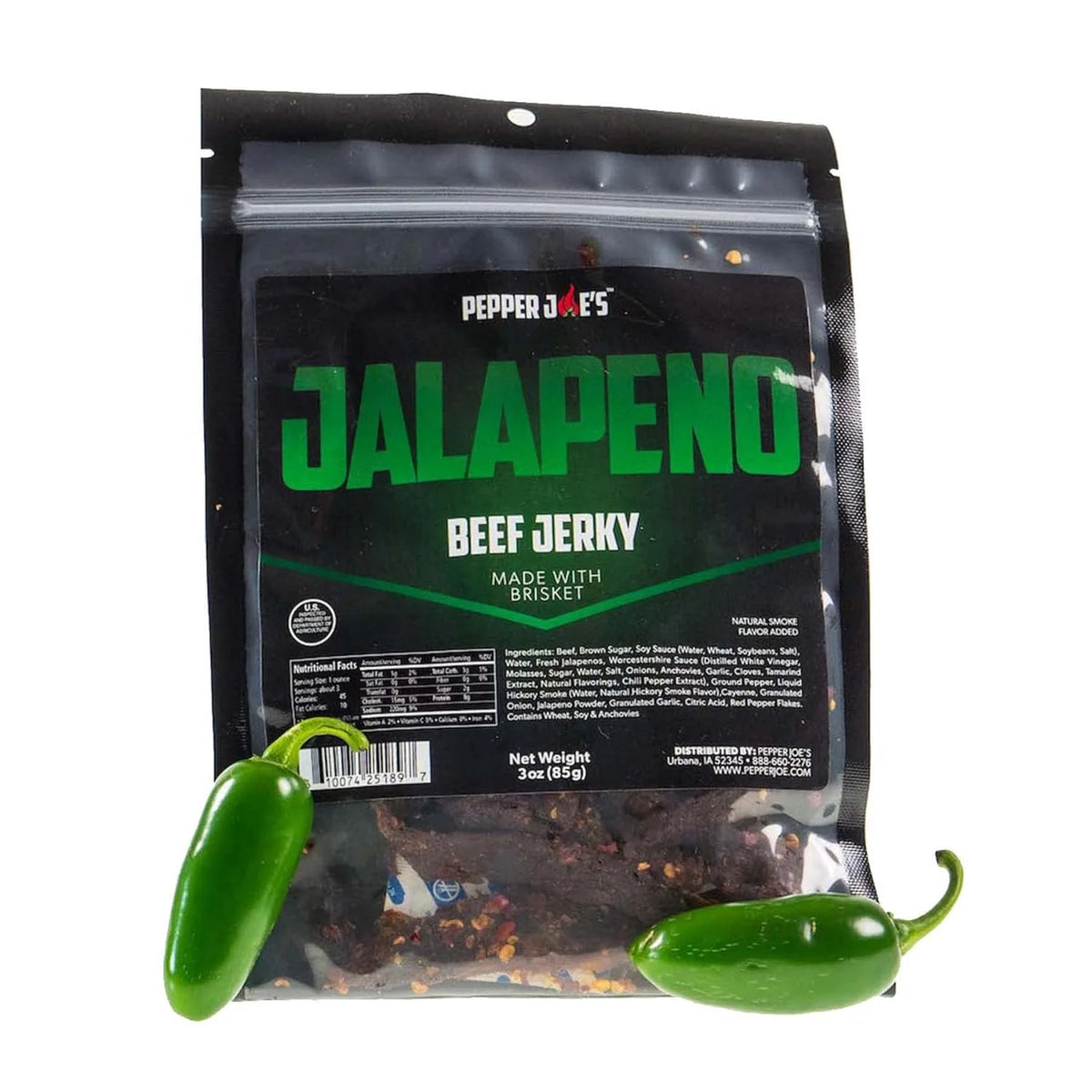 Jalapeno Brisket Jerky 3 Ounces 2 Pack Q832