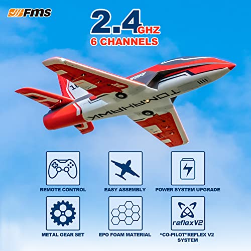 EDF Jet Remote Control Airplane 80mm Ducted Fan 12-Blade 6 Channel PNP S476766