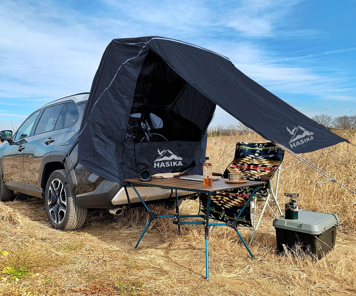 Black Waterproof 3000MM Tailgate Shade Awning Tent I9645