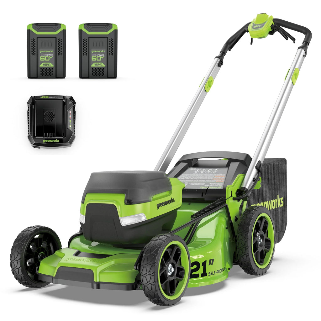 60V 21” Self-Propelled Lawn Mower with 5.0 Ah Batteries & Rapid Charger Y685262