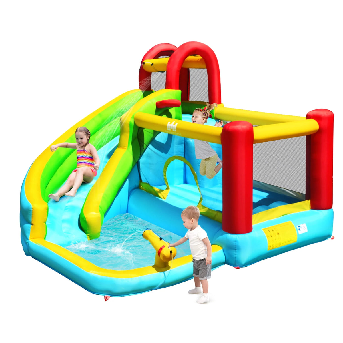 Inflatable Kids Water Slide Bounce House Splash Water Pool H90407