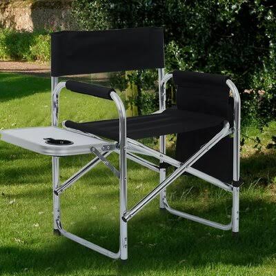 Heavy Duty Collapsible Camping Director Chair with Side Table V153