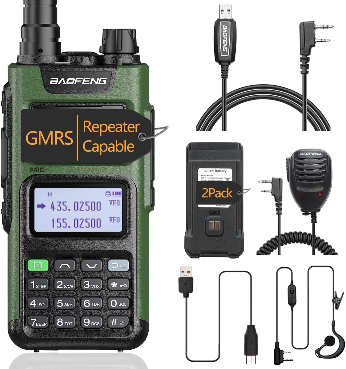Rechargeable Long Range Two Way Radio Pack of 2 V223