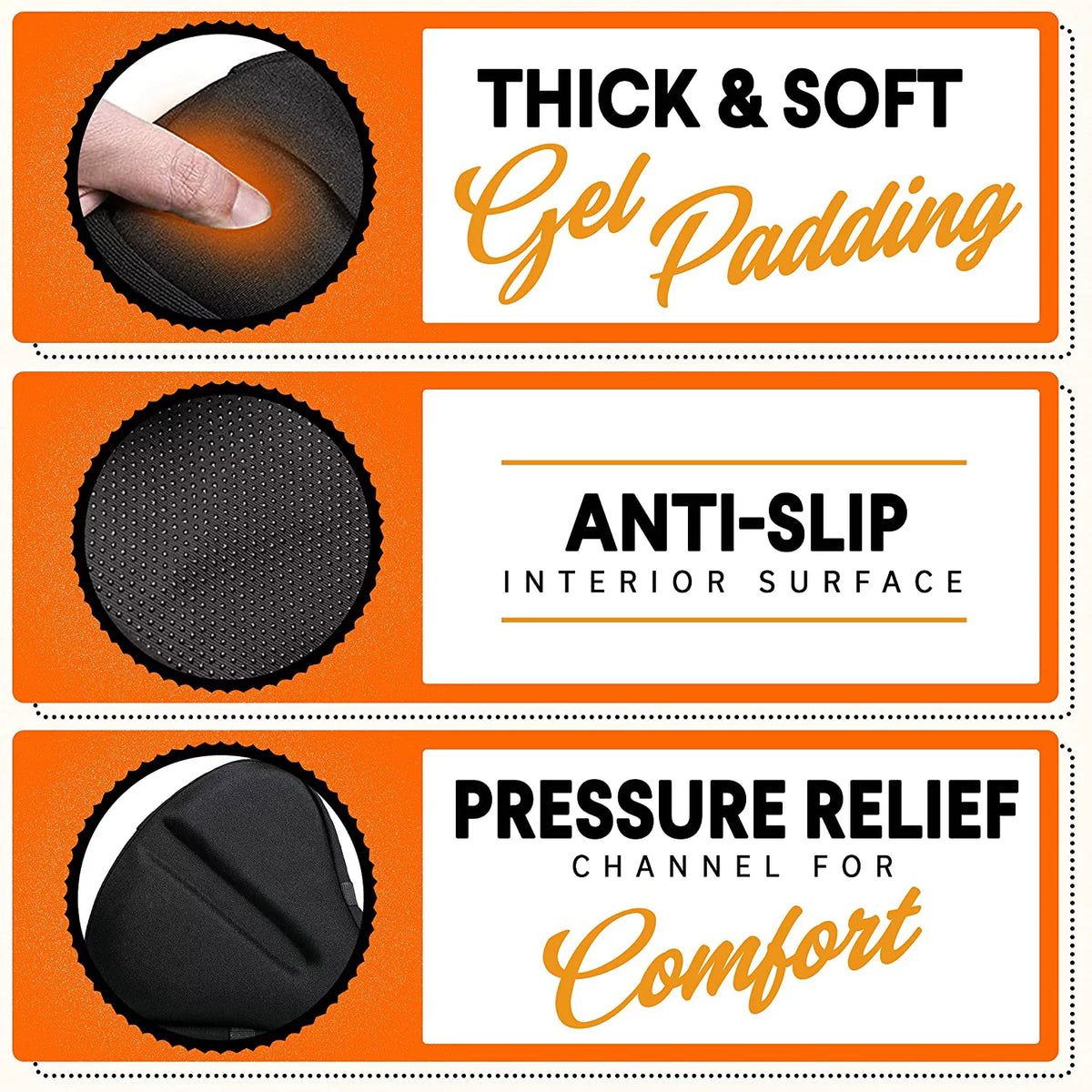 Padded Gel Wide Adjustable Bike Seat Cushion Z402
