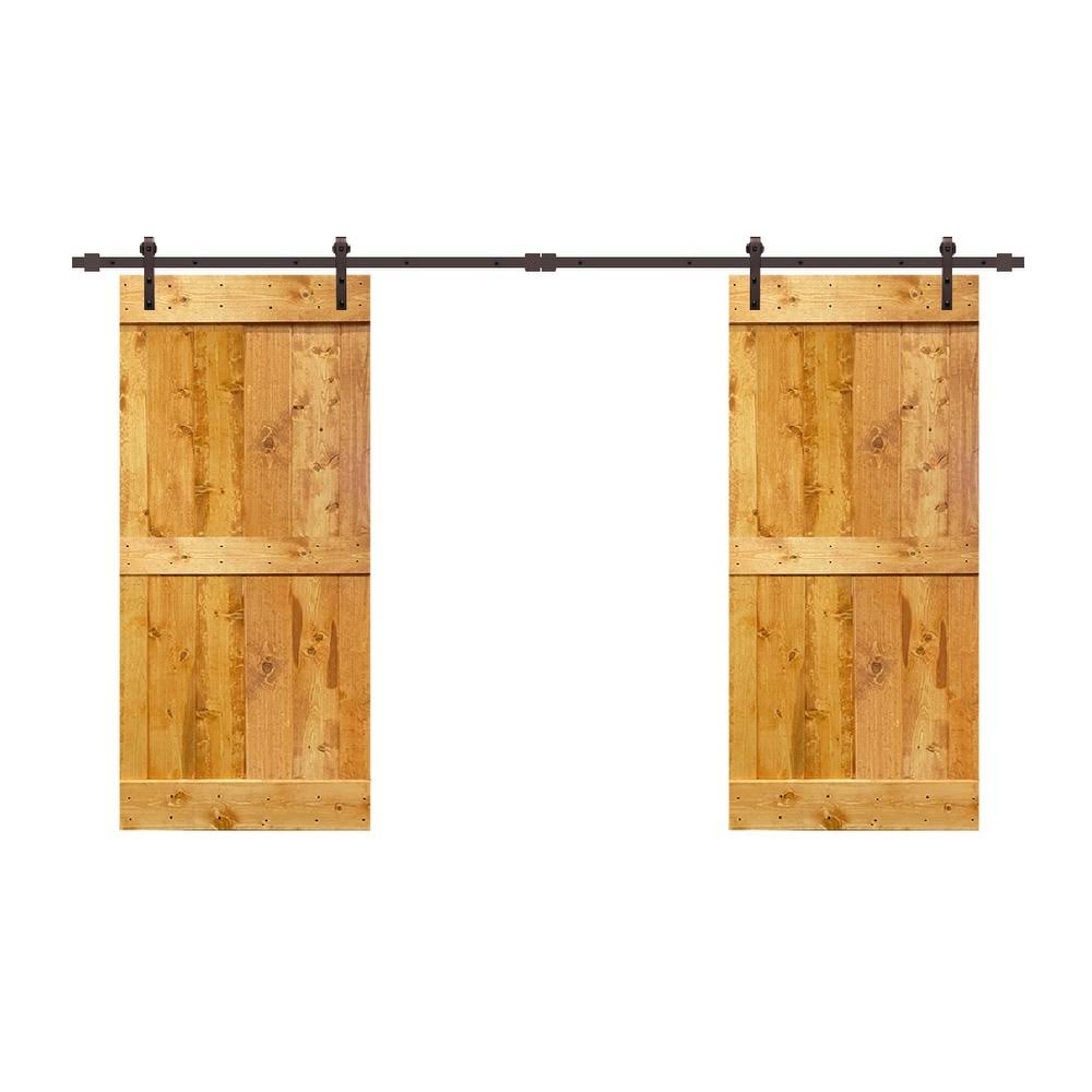 Sage Green Double Barn Door with Hardware Kit M362378