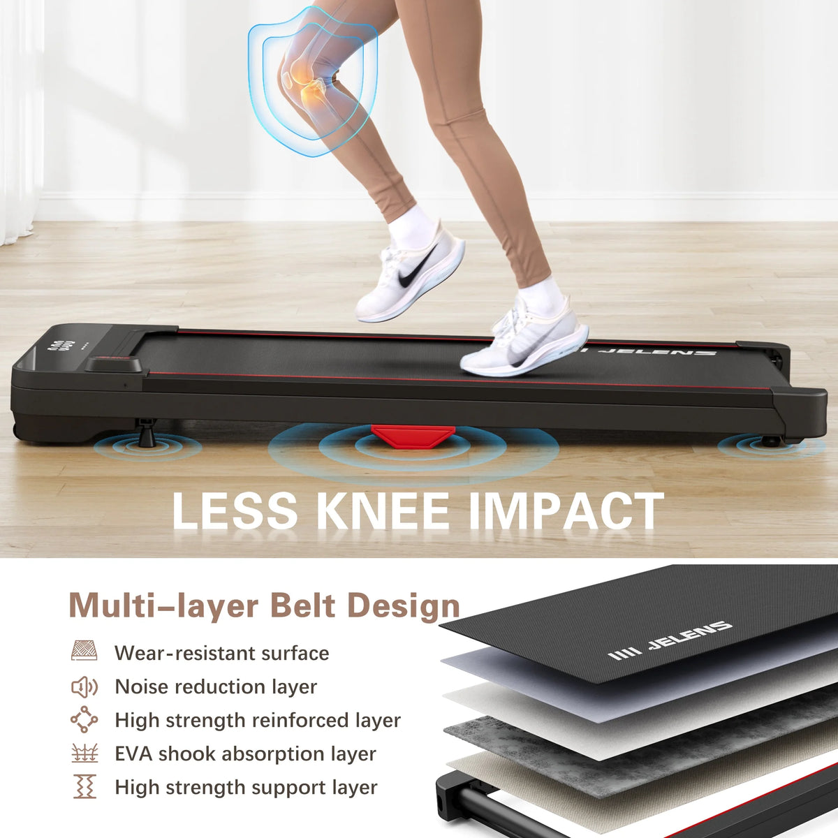 2.5HP Portable Under Desk Treadmill with Remote Control H861745
