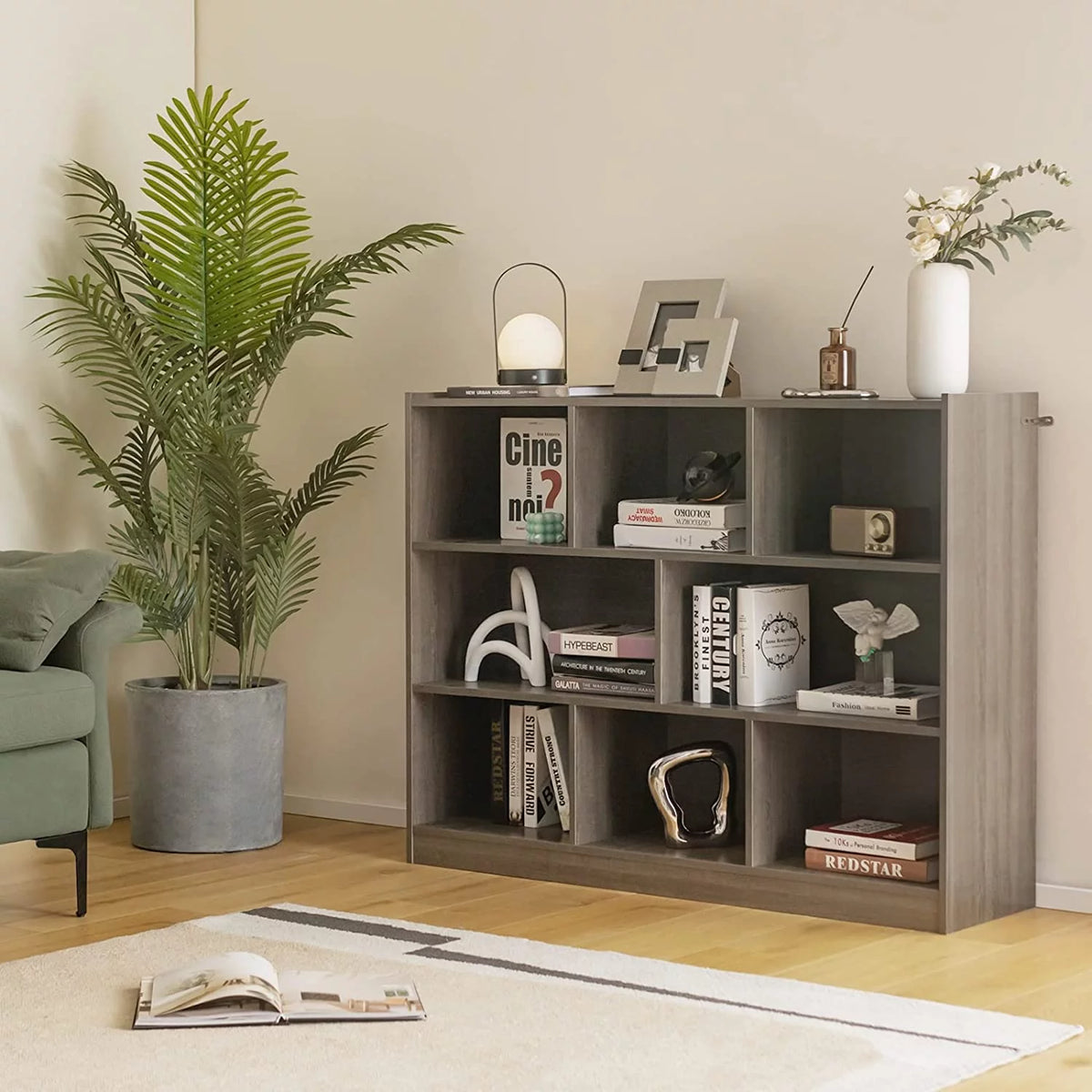 3 Tier 8 Cube Wood Storage Bookcase L59916