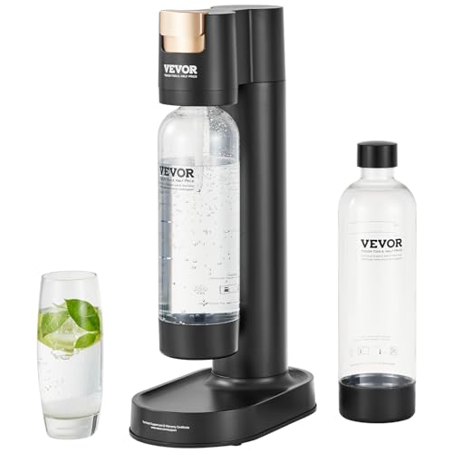 Black Sparkling Water Maker with 2 BPA-free 1L PET Bottles Z245