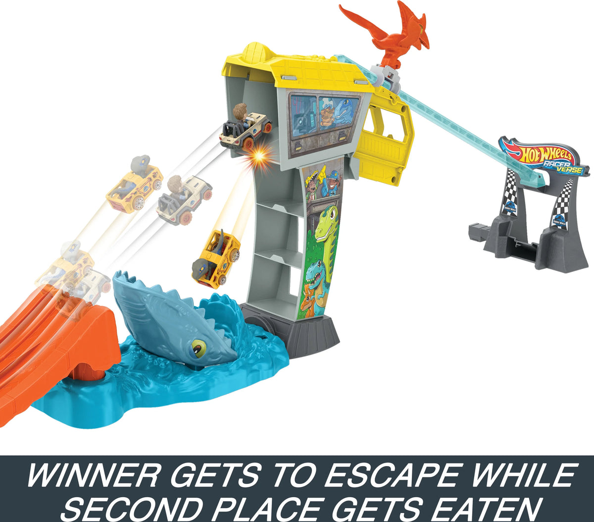 Track Set with 2 Toy Die-Cast Vehicles S463656