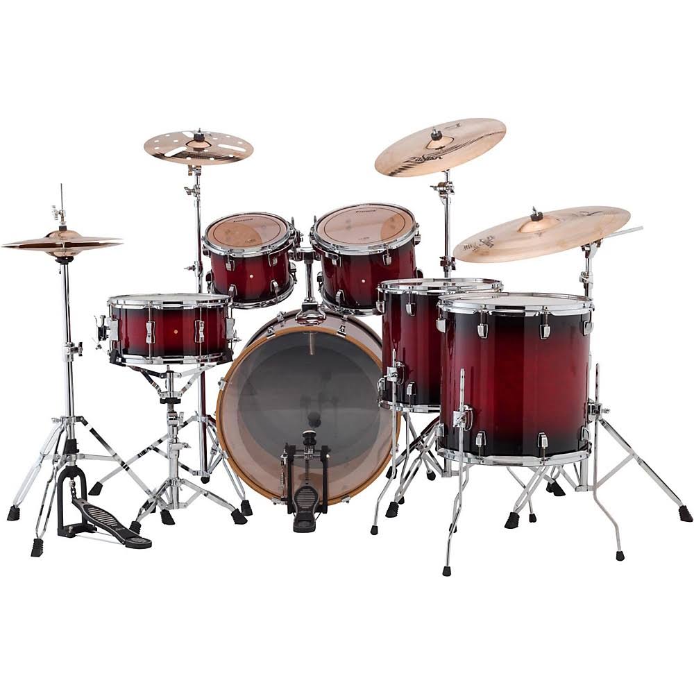 Red Burst 6-Piece Maple Shell Pack T742