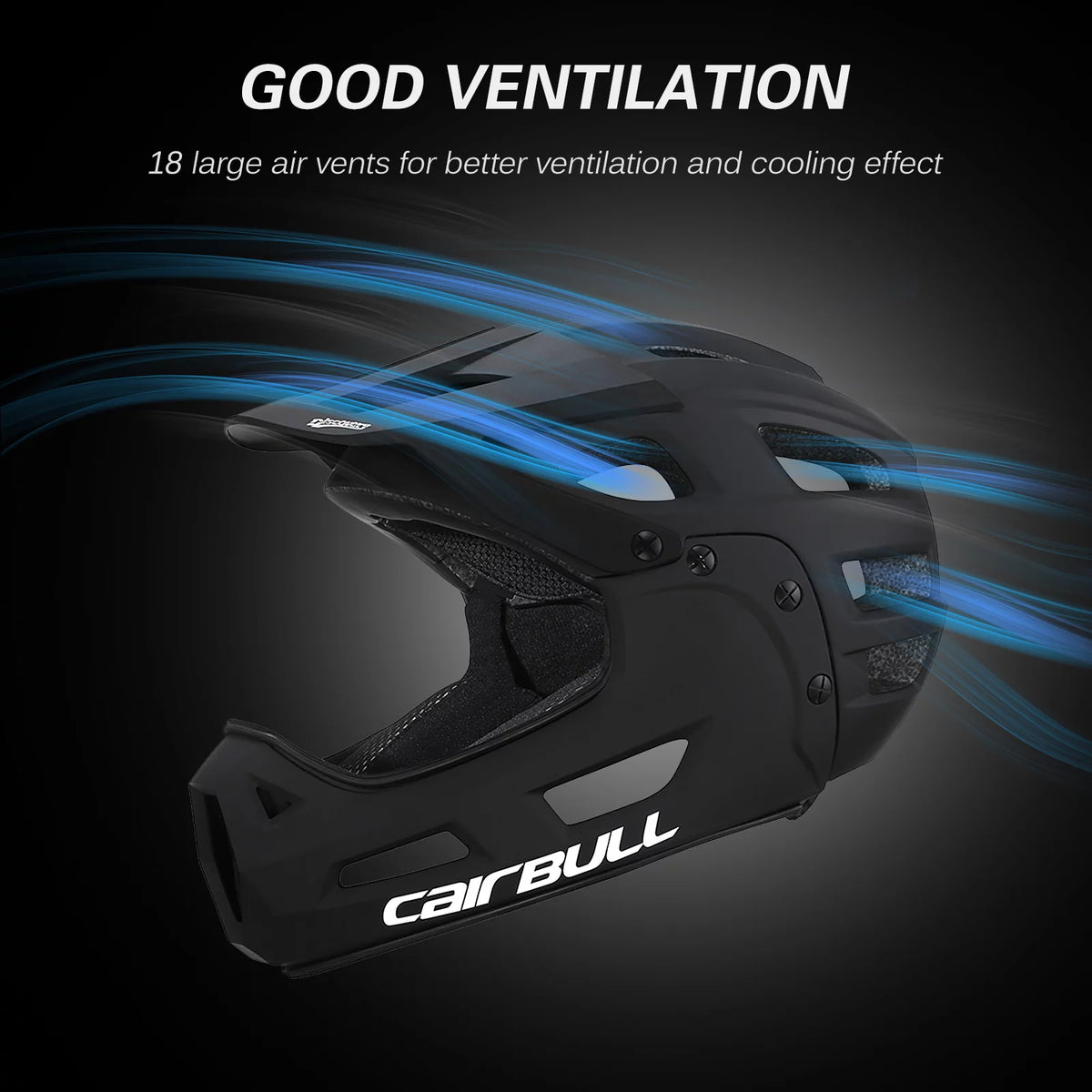 Full Face Bike Helmet with Detachable Chin Guard and Visor W2623