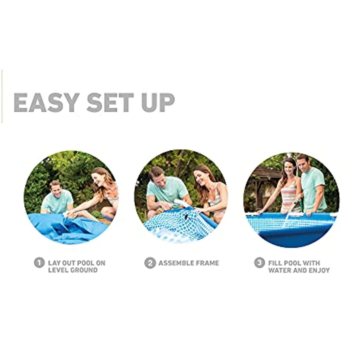 12 Ft x 30 Inches Metal Frame Above Ground Swimming Pool with Filter & Cover E364