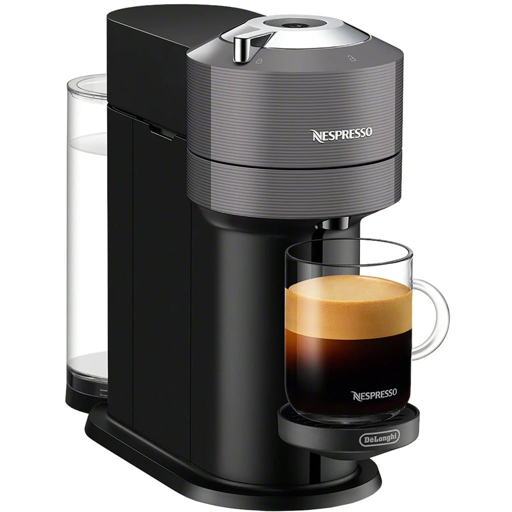 Chrome Coffee and Espresso Maker with Black Milk Frother H14717
