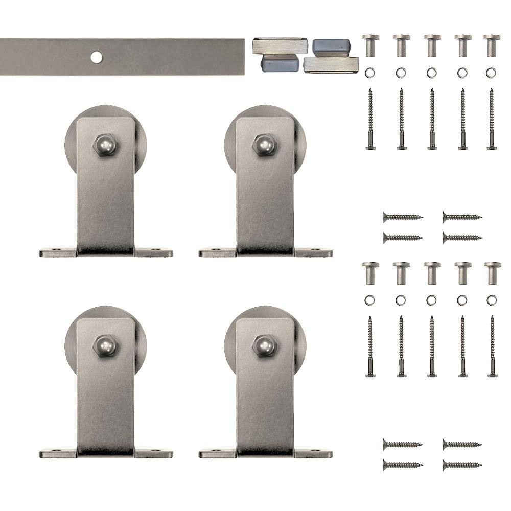 Satin Nickel Top Mount Barn Door Kit O190546