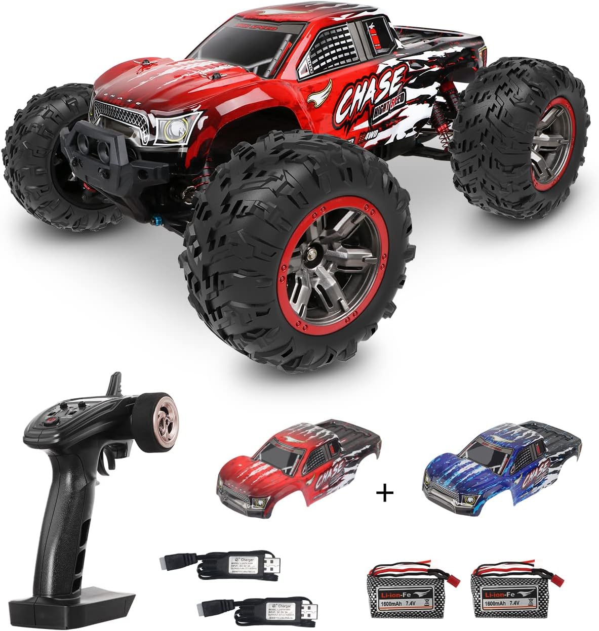 Brushless 1:16 4WD High Speed RC Monster Truck with 2 Battery V38994