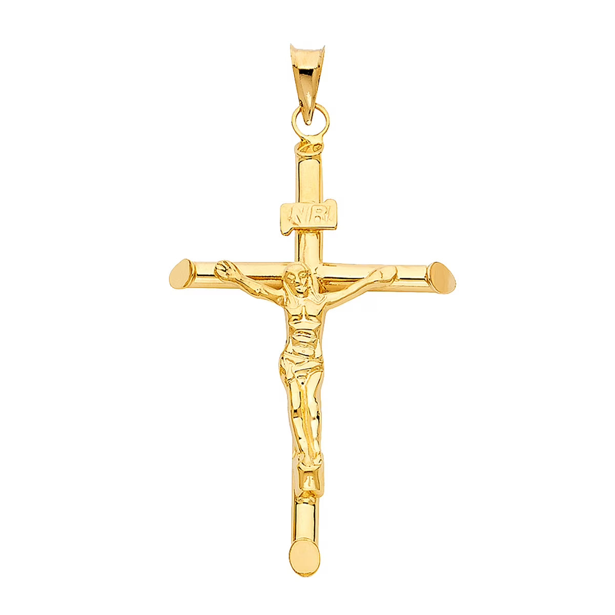 14K Yellow Gold Crucifix Charm Pendant, 48 x 32 MM, 2.5 grams X656712