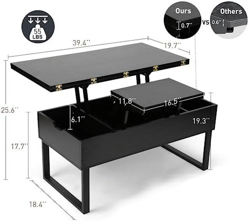 Lift Top Coffee Table with Hidden Compartment L892016