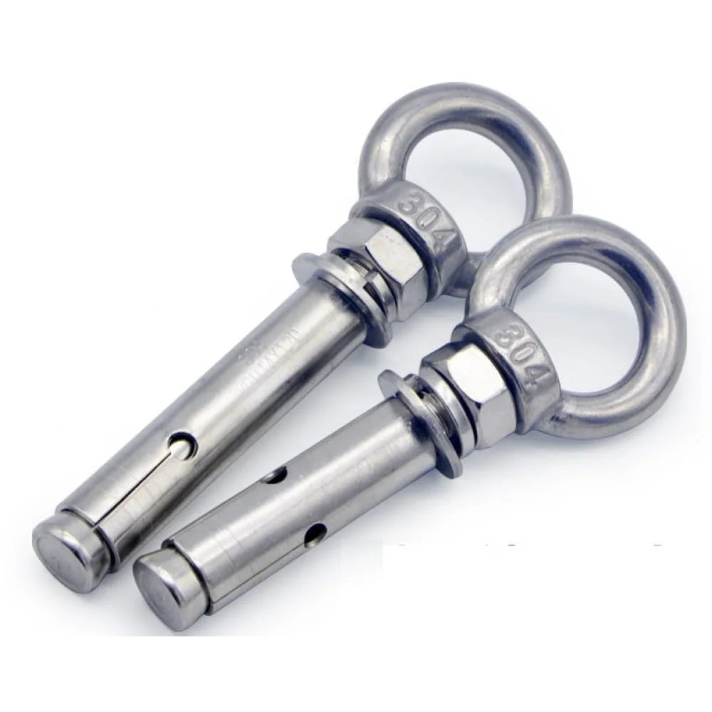 304 Stainless Steel Lifting Eye Bolt M10x70mm 2pcs Y12157