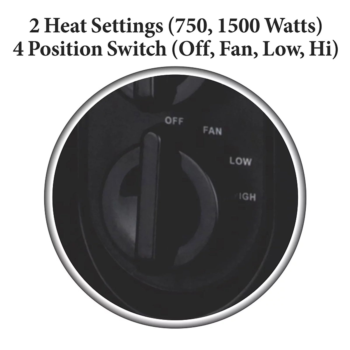 18 in. Oscillating Tower Heater with Thermostat Q122