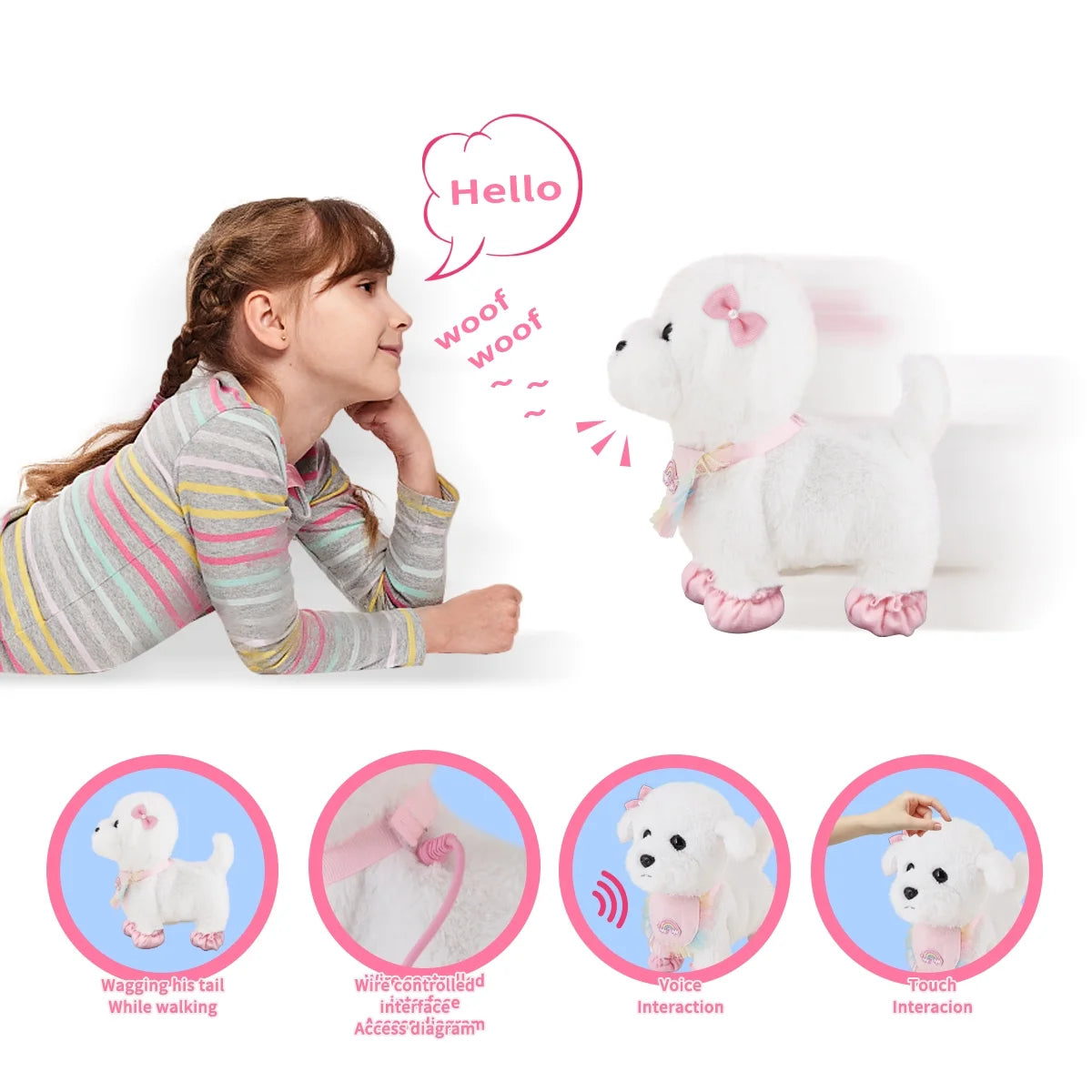 Interactive Plush Pet Dog with Remote Control Leash Z779