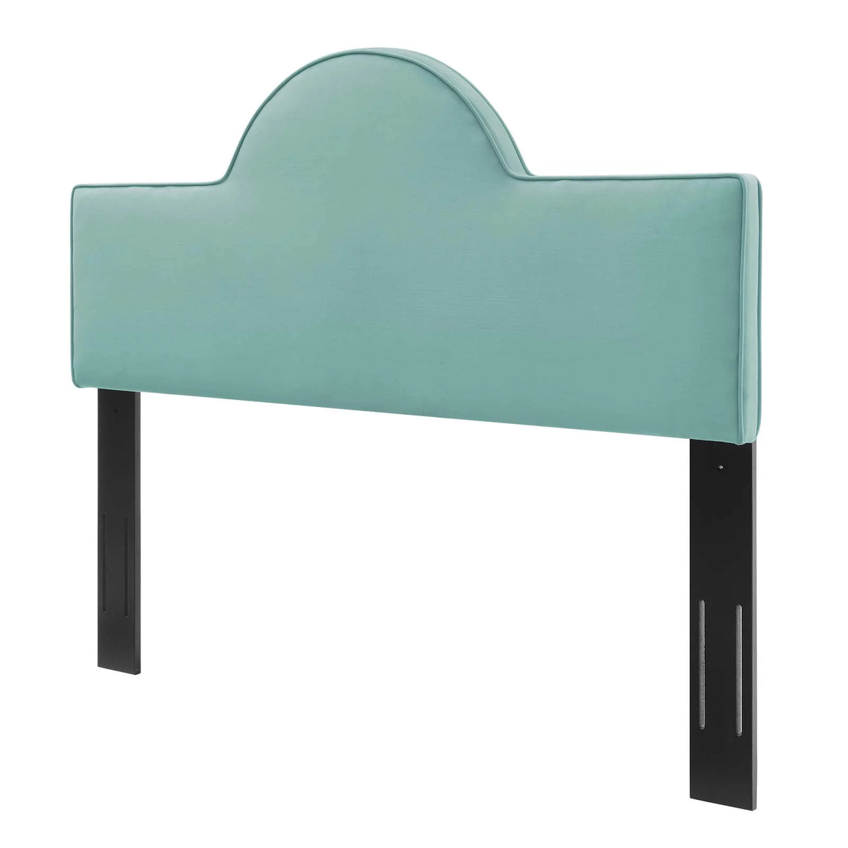 Full Queen Size Blue Velvet Headboard D297823