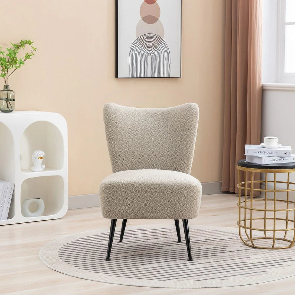 Boucle Upholstered Armless Accent Chair C670692