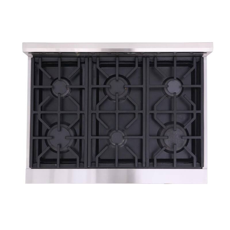 36 in. 5.5 cu. ft. Gas Range with Convection Oven in Stainless Steel B3980