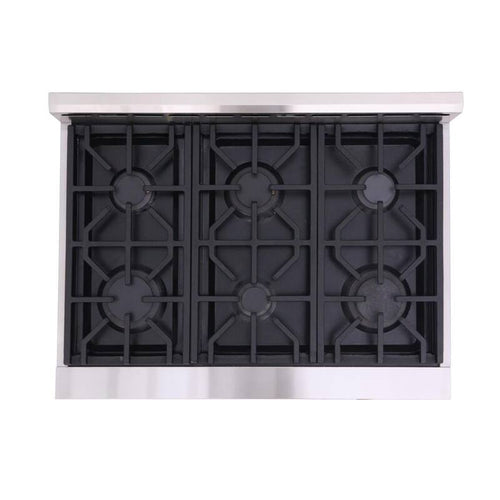 36 in. 5.5 cu. ft. Gas Range with Convection Oven in Stainless Steel B3980