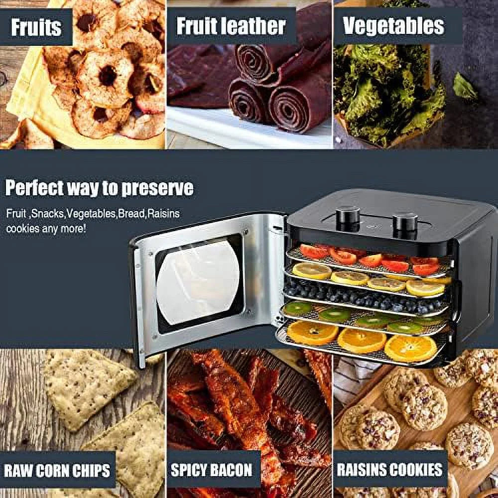Electric Countertop Food Dehydrator with 4 Stainless Steel Trays R2680