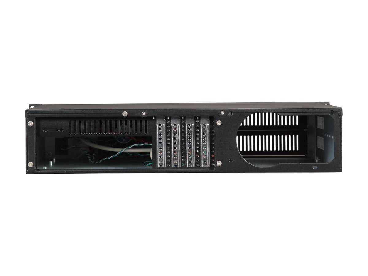 Black Aluminum Steel 2U Rackmount Server Case I7412