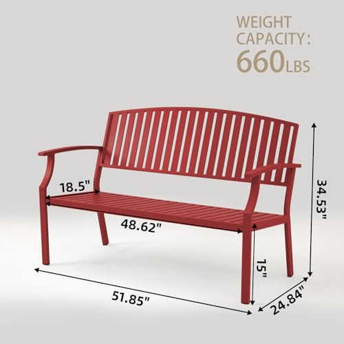 Light Blue Aluminum Outdoor Bench Z258