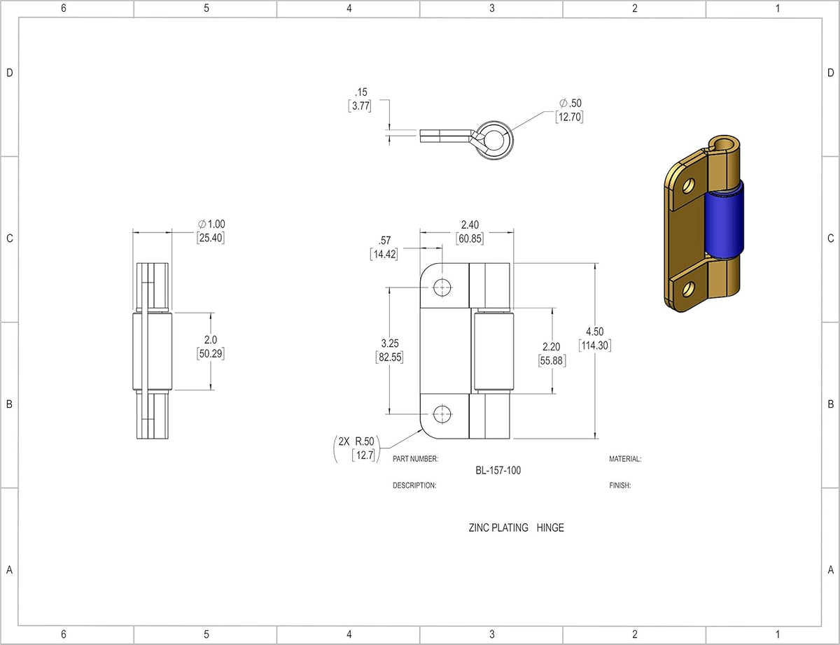 Cargo Trailer Side Rear Door Swing Bar Handle Latch Assembly Lockable with Cam Nuts Pack of 2 Z855211
