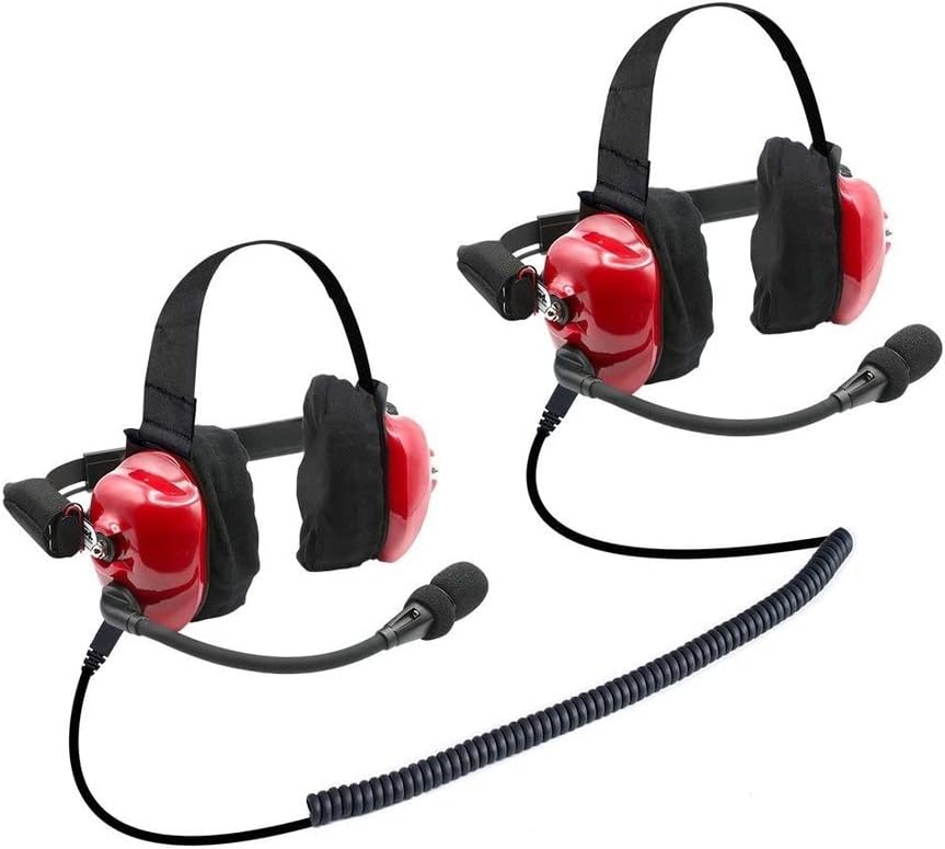 Over The Ear Two Way Headsets with Mic and Cables D1289