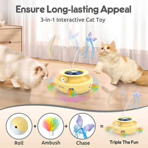 3-in-1 Rechargeable Interactive Cat Toys M20713
