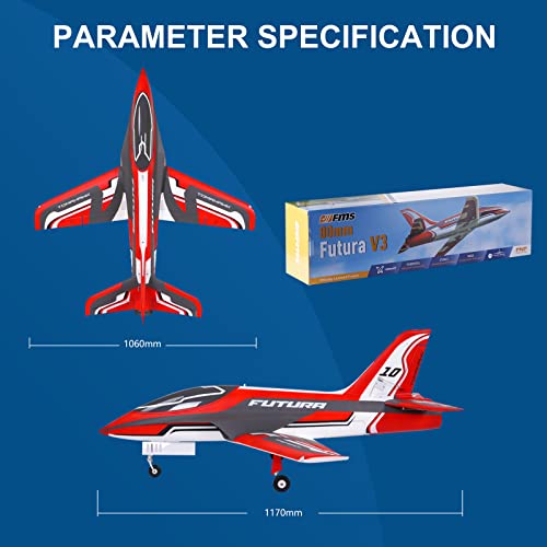 EDF Jet Remote Control Airplane 80mm Ducted Fan 12-Blade 6 Channel PNP S476766