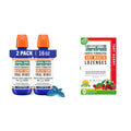 16 Fl Oz (2-Pack) Mouthwash & 100 Lozenges with Zinc, Tart Berry Flavor K39993
