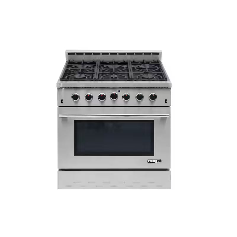 36 in. 5.5 cu. ft. Gas Range with Convection Oven in Stainless Steel B3980
