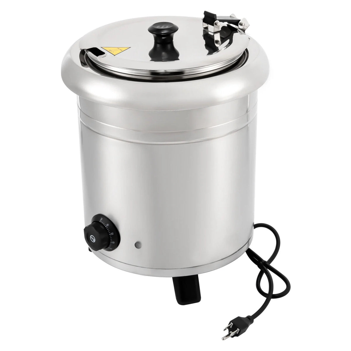 10L 400W Commercial Electric Soup Warmer Pot Stainless Steel Countertop Food Kettle with Lid W470