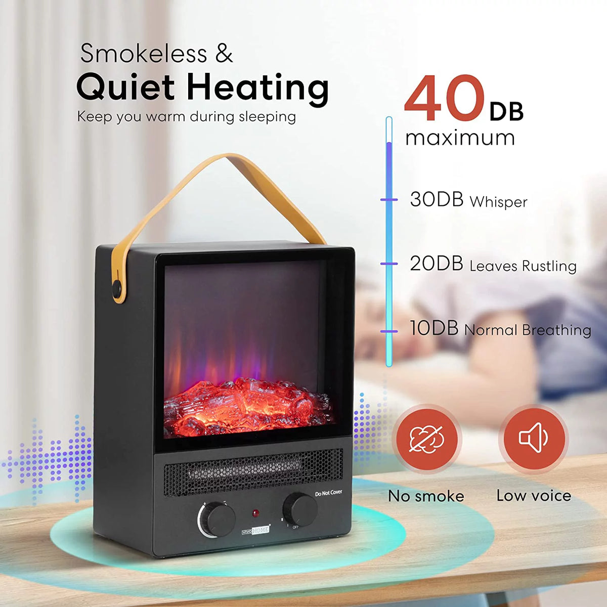 14.6 Inch Portable Electric Fireplace F999