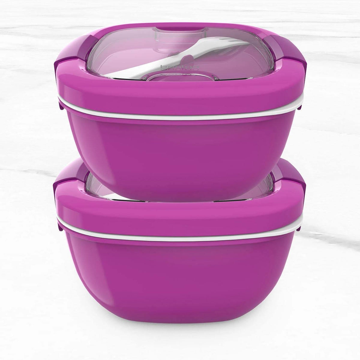 Salad Bento Lunch Box 2-Pack Purple T89066