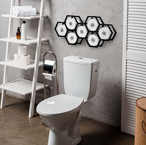 Black Wooden Toilet Paper Holder N843