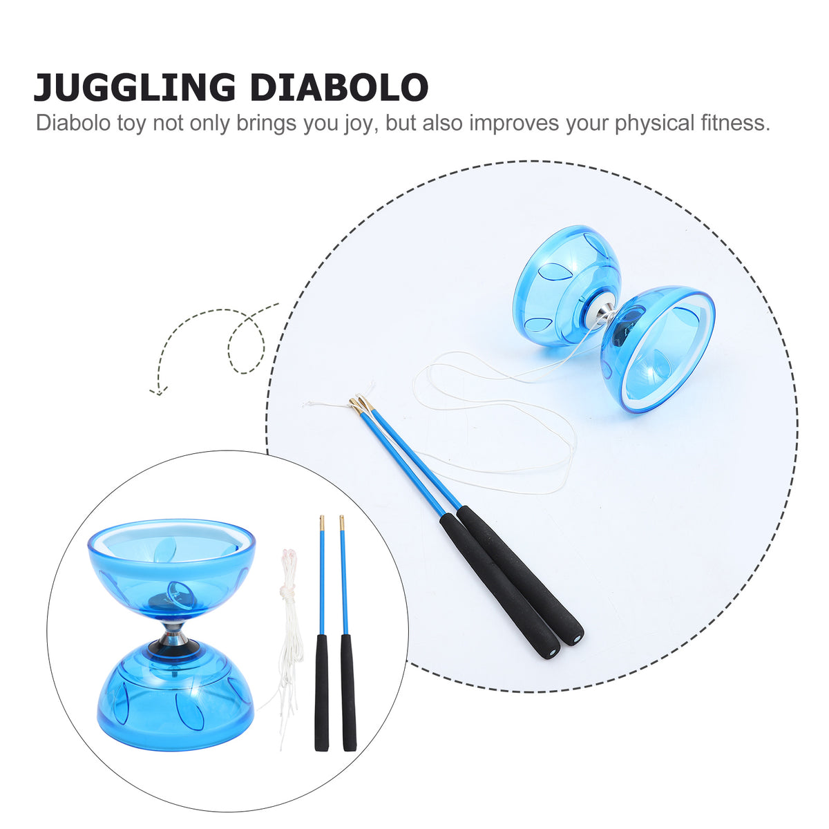 1 Set Chinese Yoyo Diabolo Toy Juggling Diabolos H791