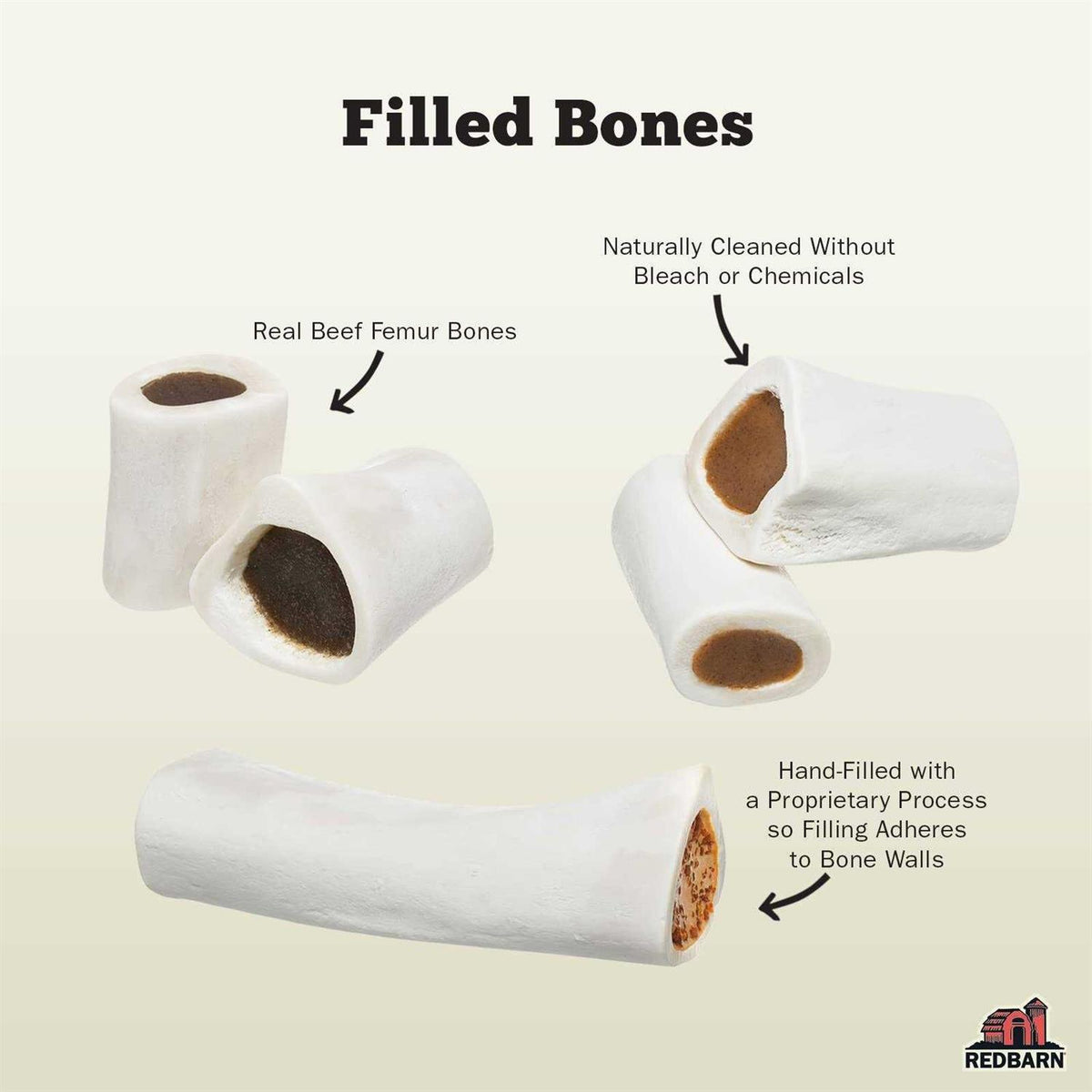 Peanut Butter Filled Bones Dog Treats U741