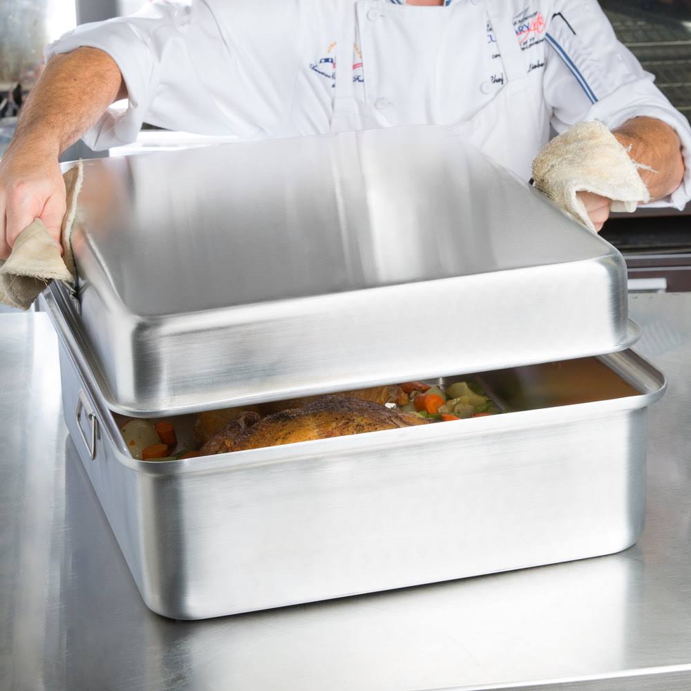 23.5 qt Aluminum Roasting Pan with Handles F964